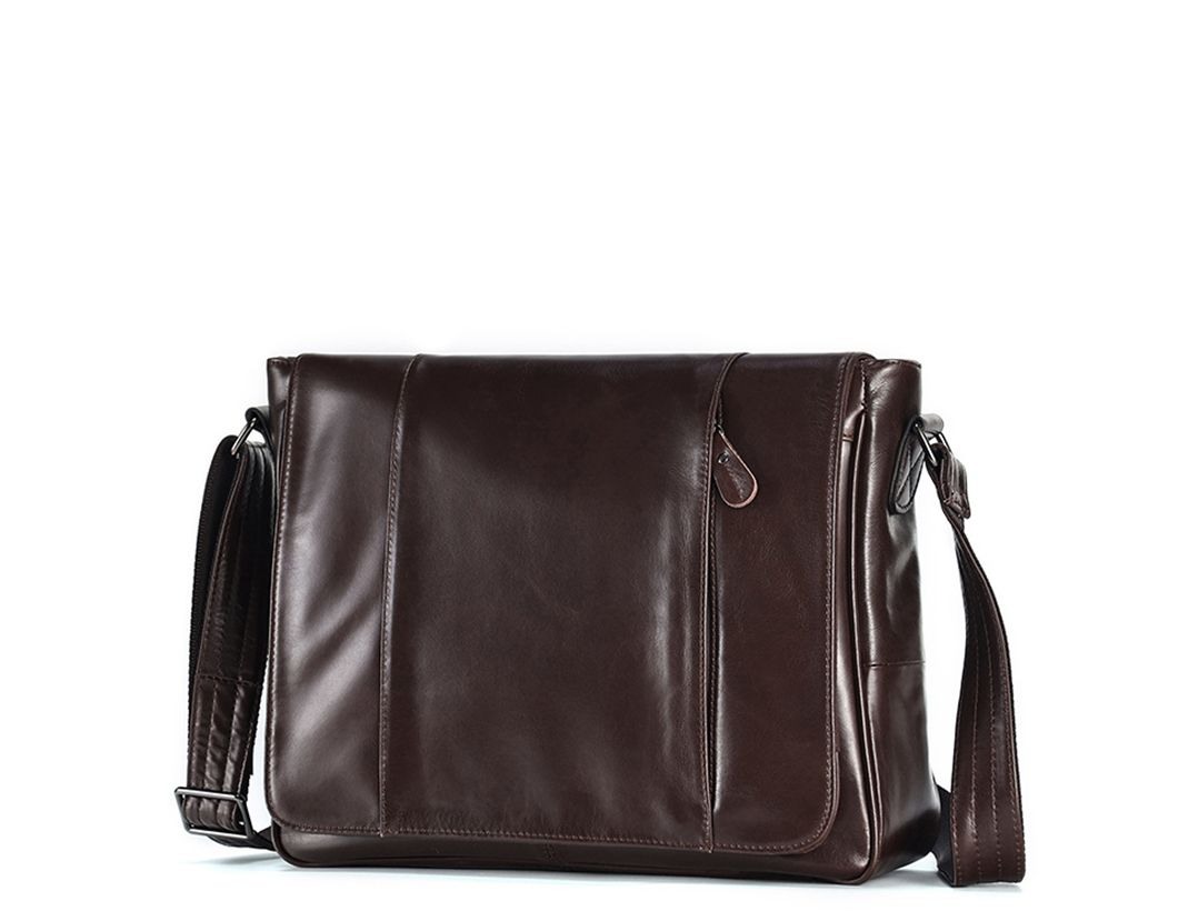 Milano Leather Messenger Bag