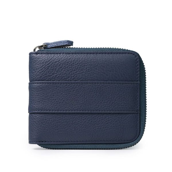 Navy Zip Around Wallet