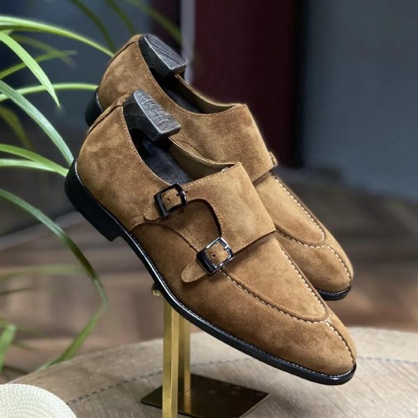 Suede Double Monk Strap